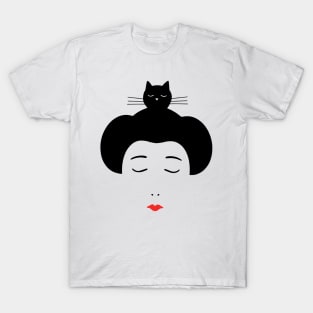 Geisha and Cat T-Shirt